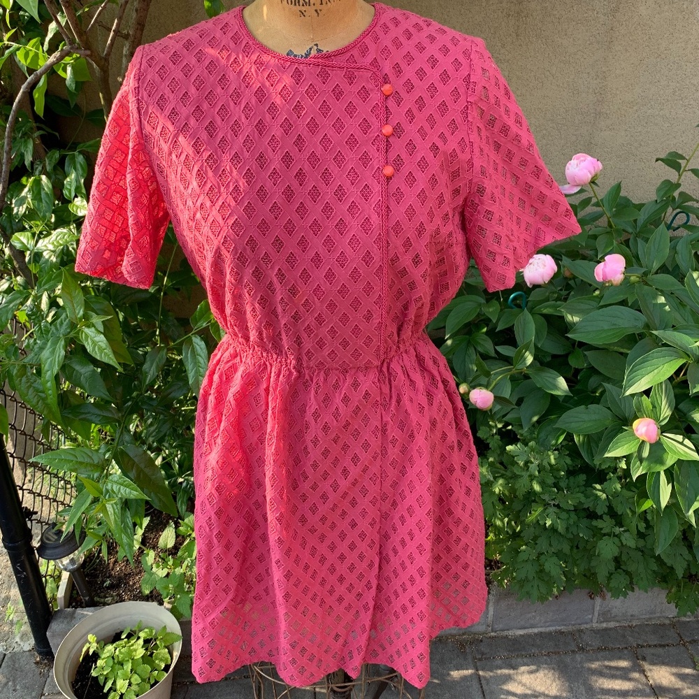 Vintage Hibiscus Patterned Dress